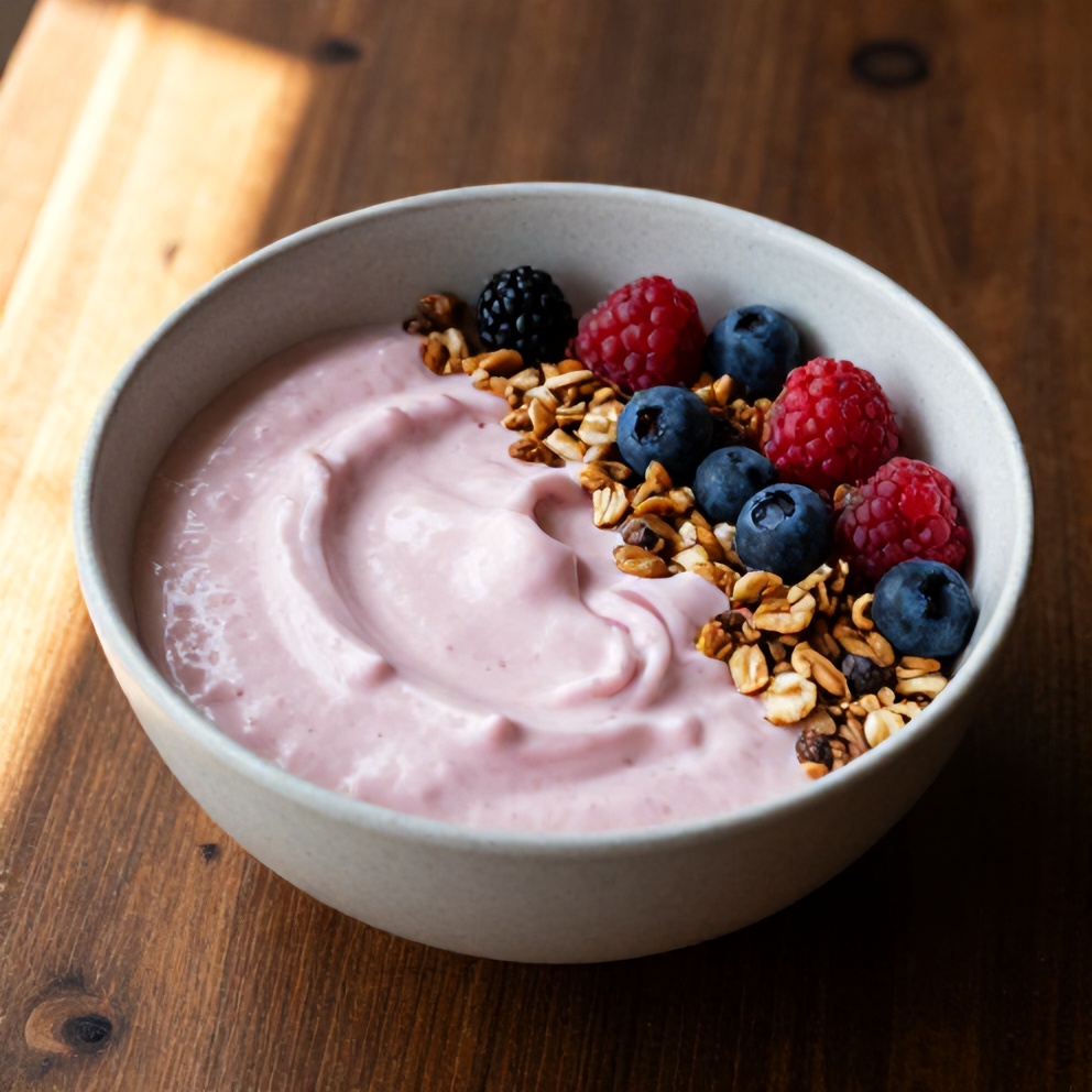 berry cottage cheese bowl