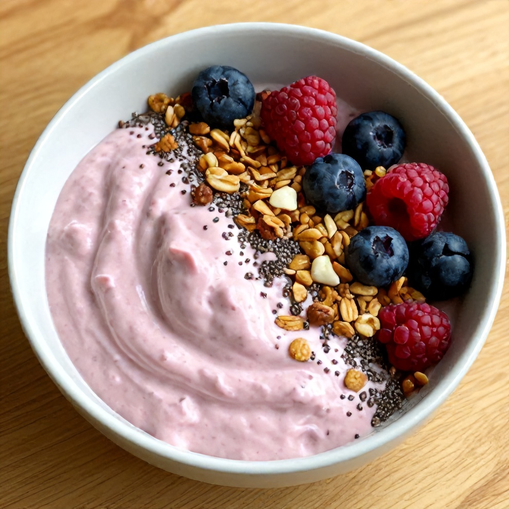 Finished Berry Cottage Cheese Bowl