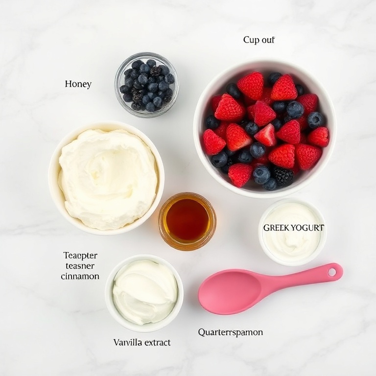 Raw Ingredients for Berry Cottage Cheese Bowl