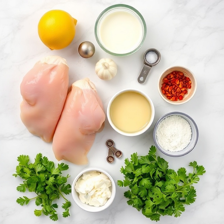 Raw ingredients for Creamy Boursin Chicken