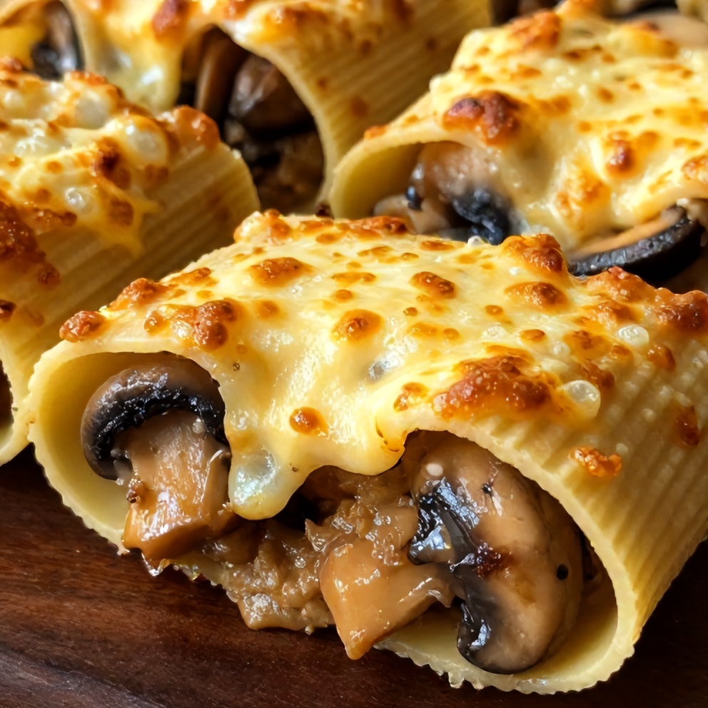 Creamy Garlic Mushroom Stuffed Shells