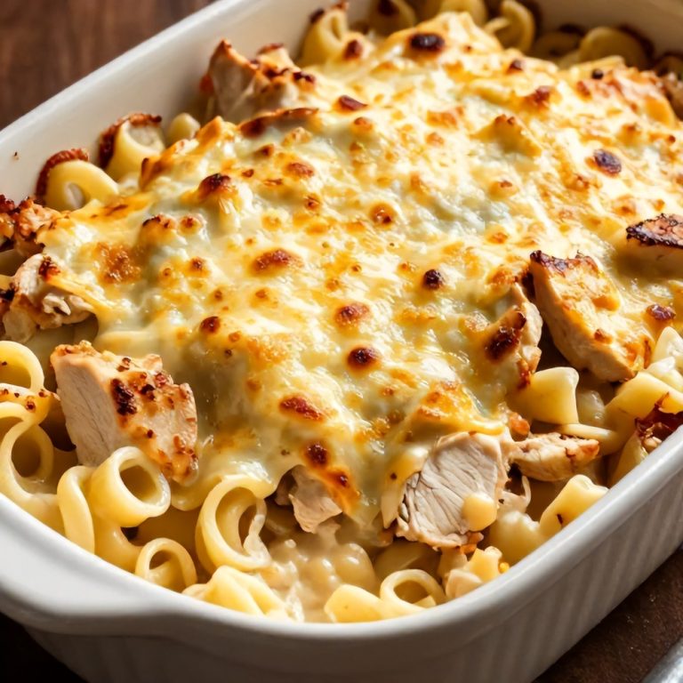 creamy lemon chicken pasta bake