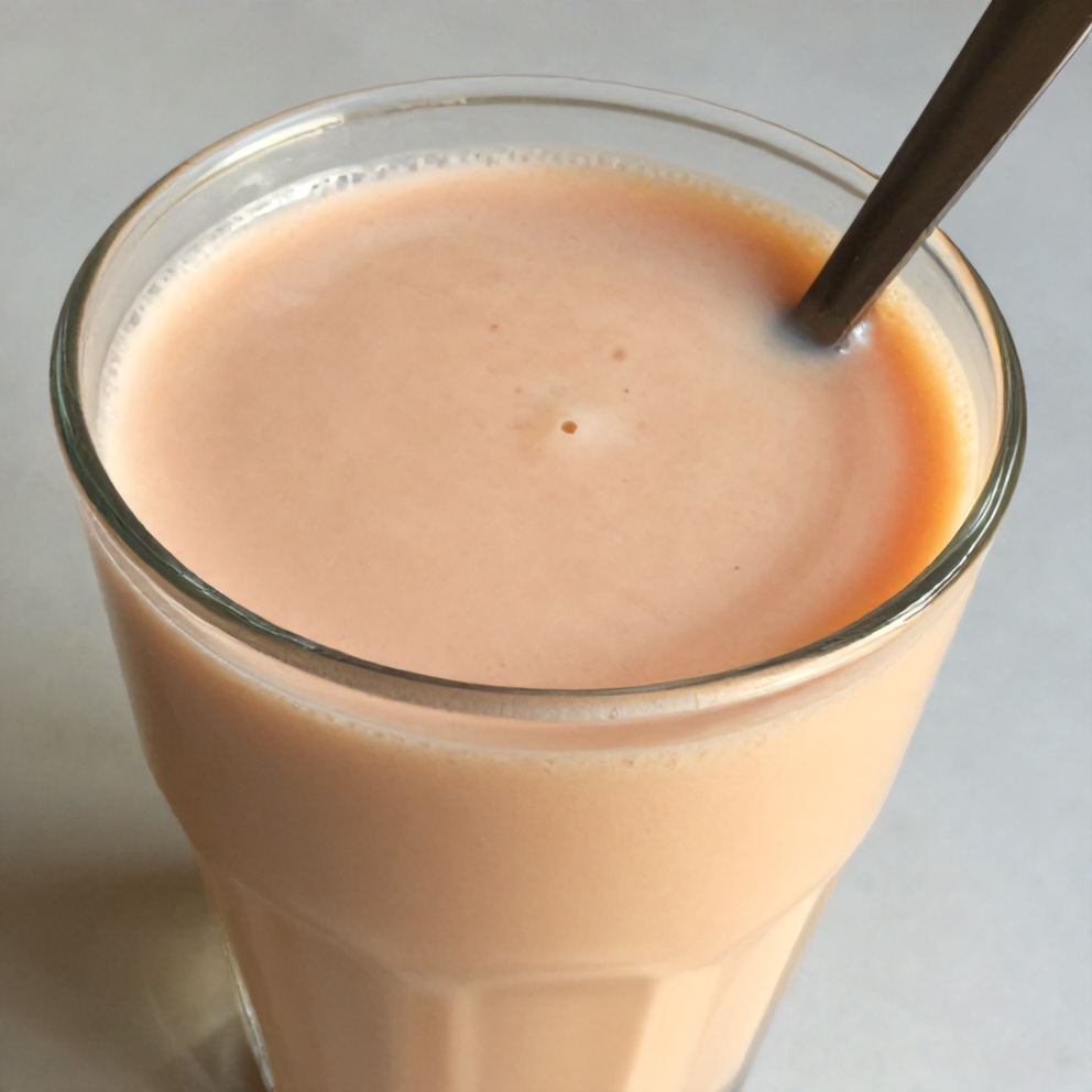 creamy peach protein shake