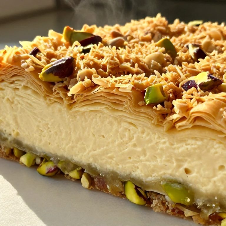 Creamy Pistachio Baklava Cheesecake