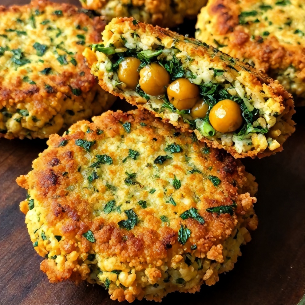 crispy baked chickpea patties