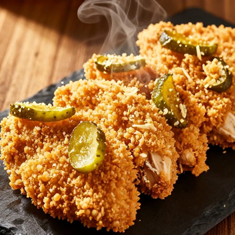 crispy dill pickle parmesan chicken