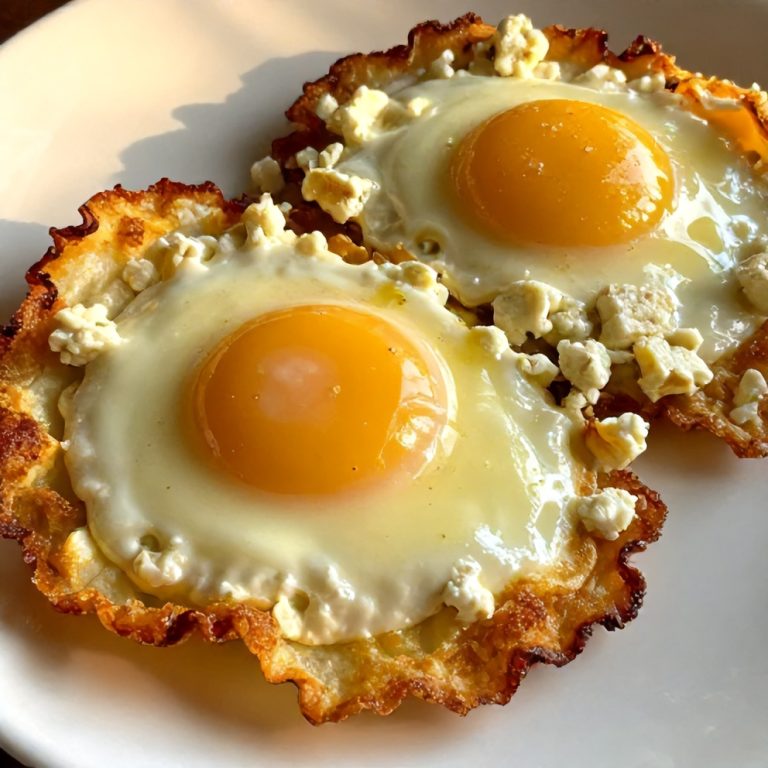 crispy feta fried eggs