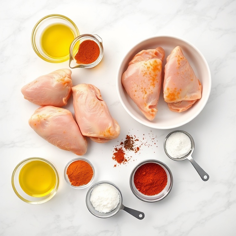 Raw Ingredients for Spicy Oven Baked Chicken Wings