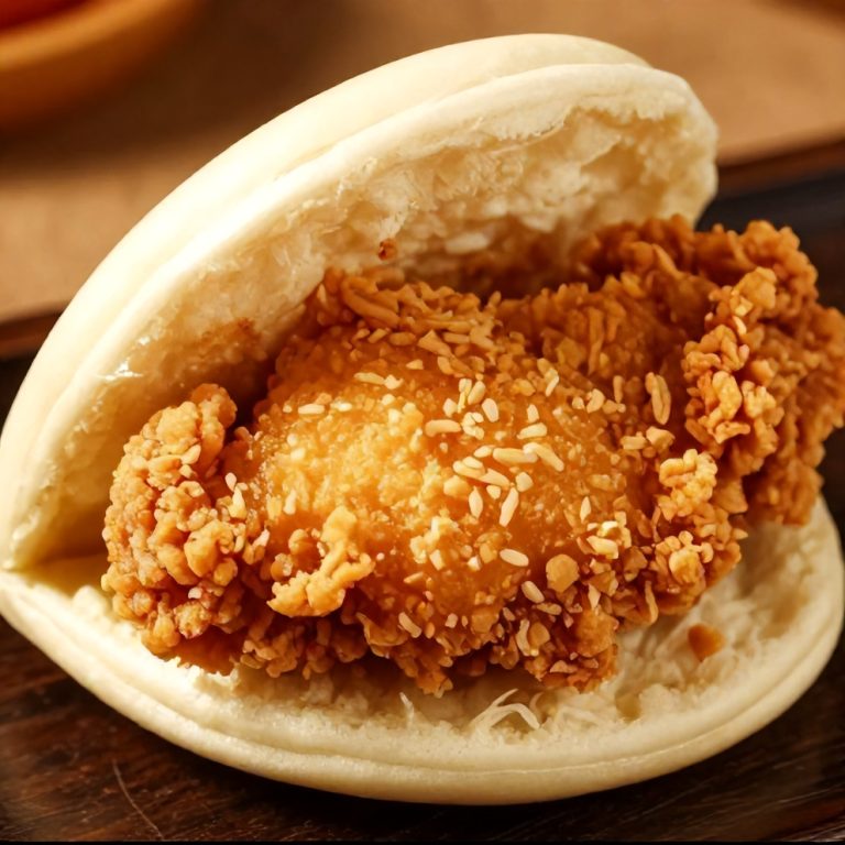Crispy Sticky Chicken Bao Buns