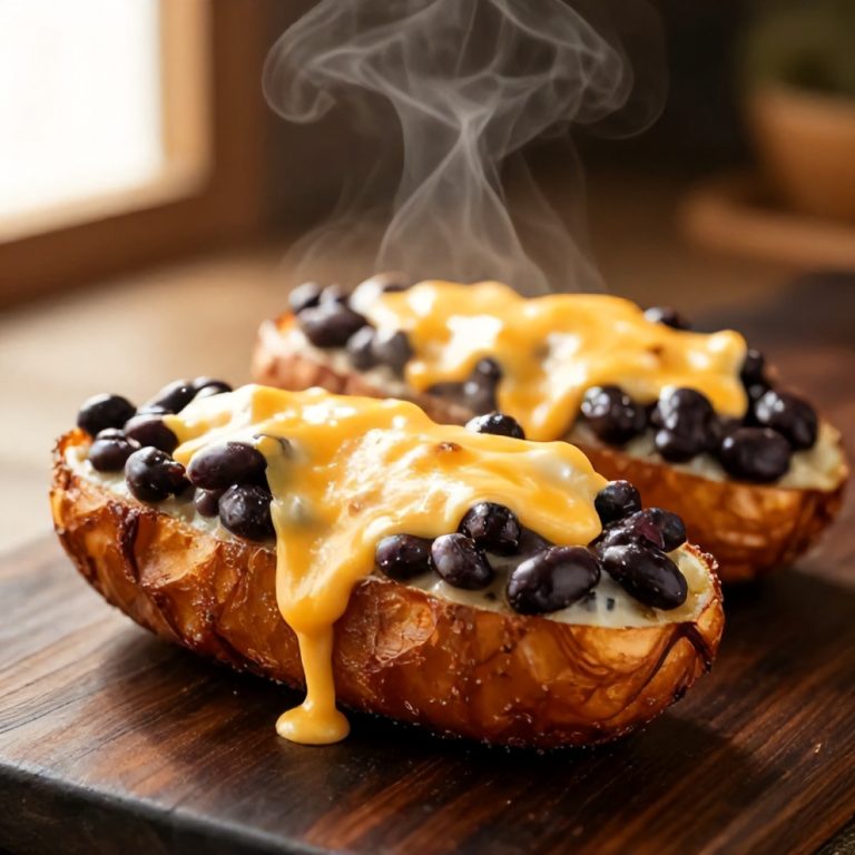 Easy Black Bean Stuffed Sweet Potatoes