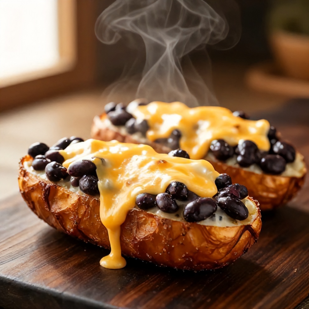 Easy Black Bean Stuffed Sweet Potatoes