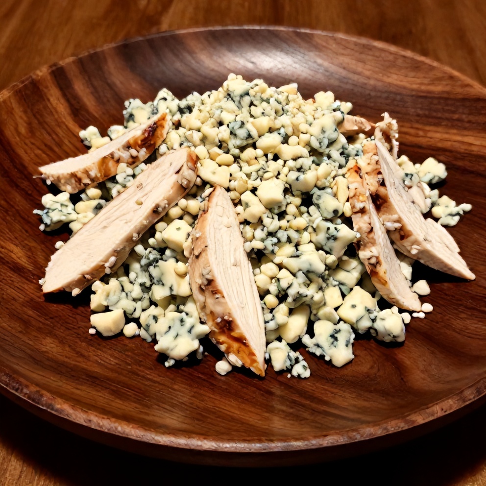 Easy Buffalo Chicken Salad with blue cheese crumbles