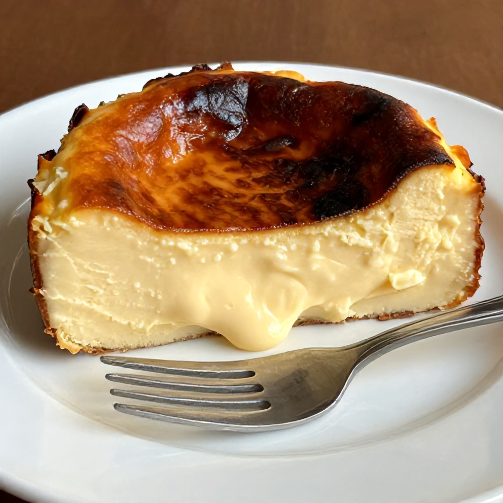 Sliced Burnt Basque Cheesecake