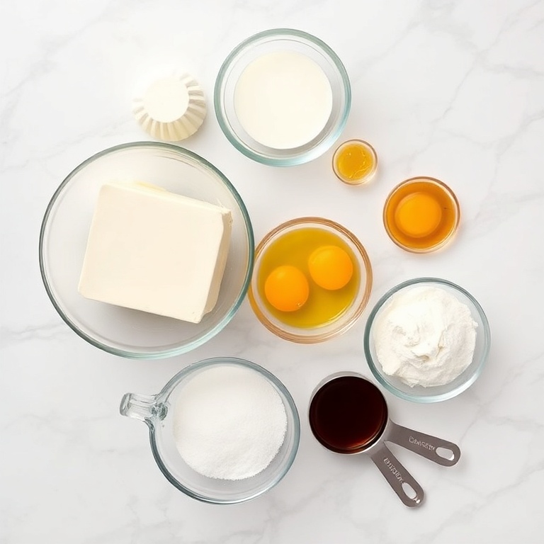 Ingredients for Burnt Basque Cheesecake
