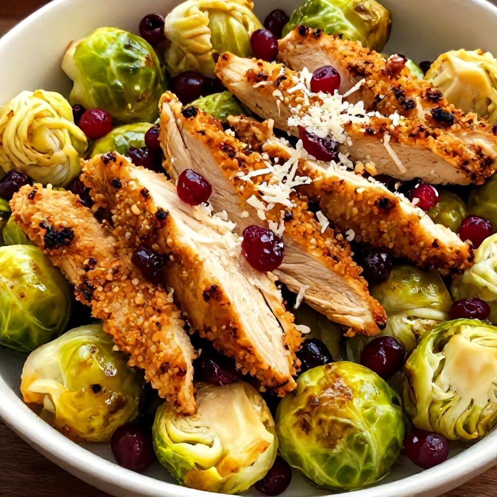 chicken brussels sprout salad