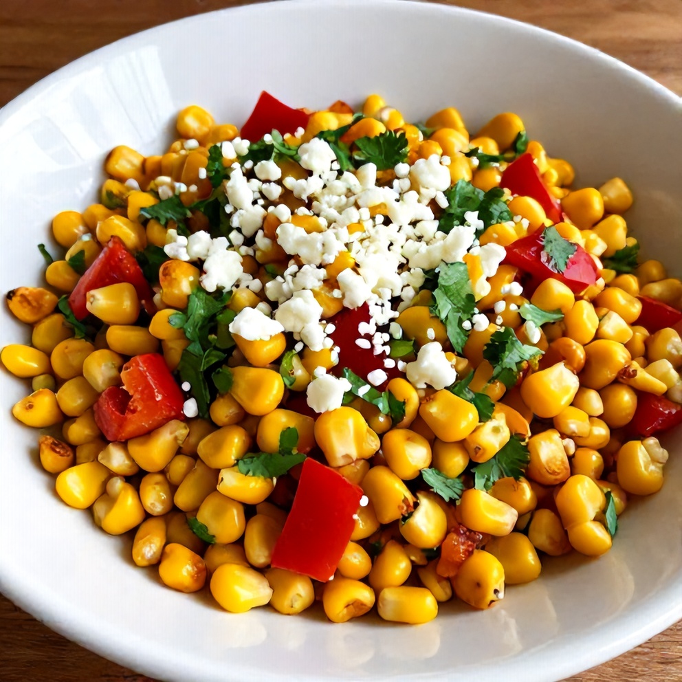 Easy chipotle corn salsa served in a bowl with tortilla chips