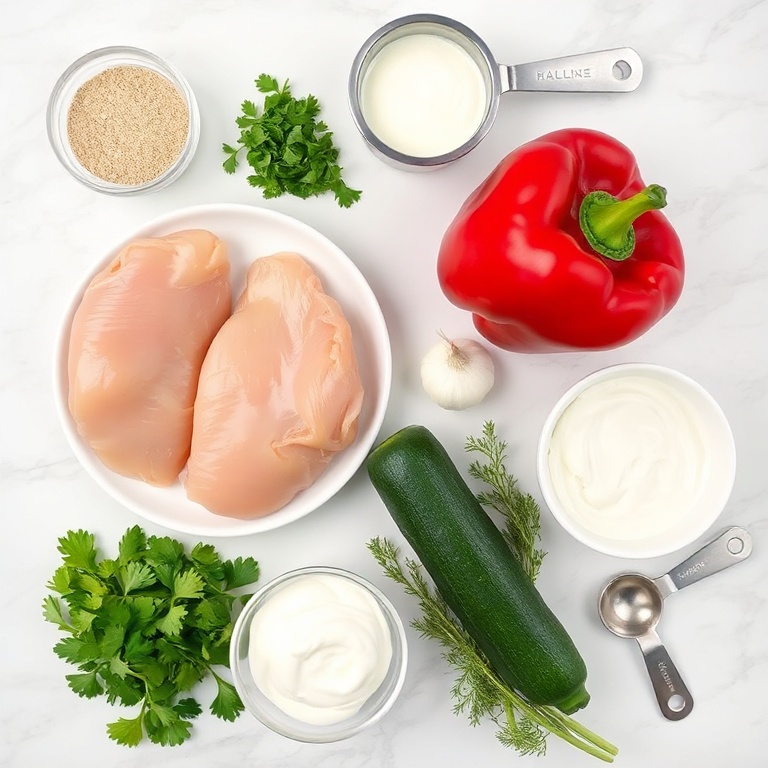 Raw ingredients for easy sheet pan chicken pitas