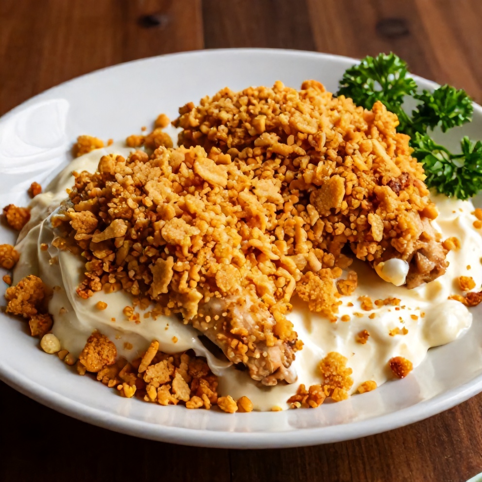 Plated Serving of Creamy Crock Pot Crack Chicken