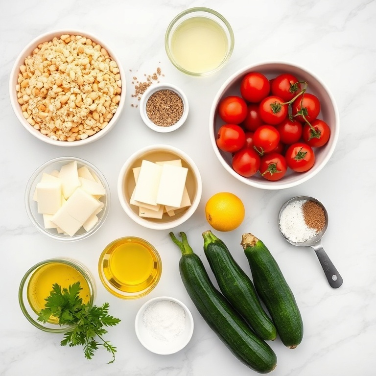 Greek Grain Bowl Ingredients