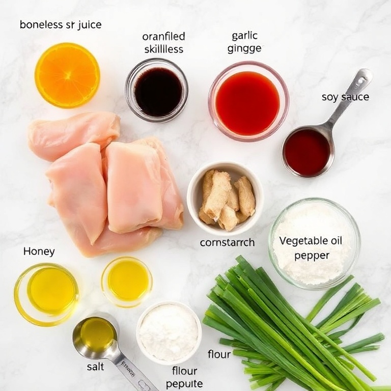 Easy Healthy Orange Chicken Ingredients