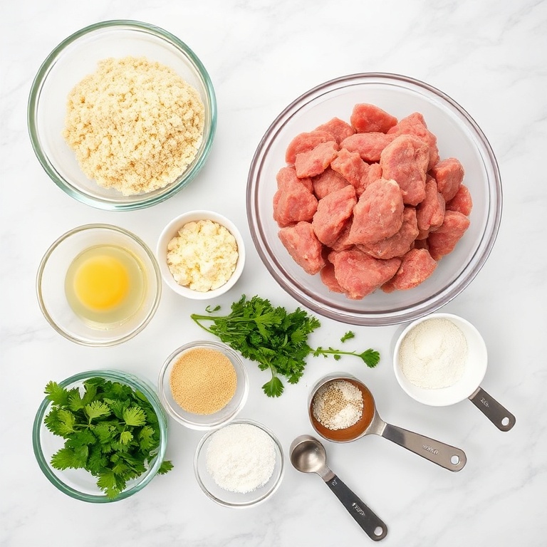 Easy High Protein Turkey Meatballs Meal Prep Ingredients