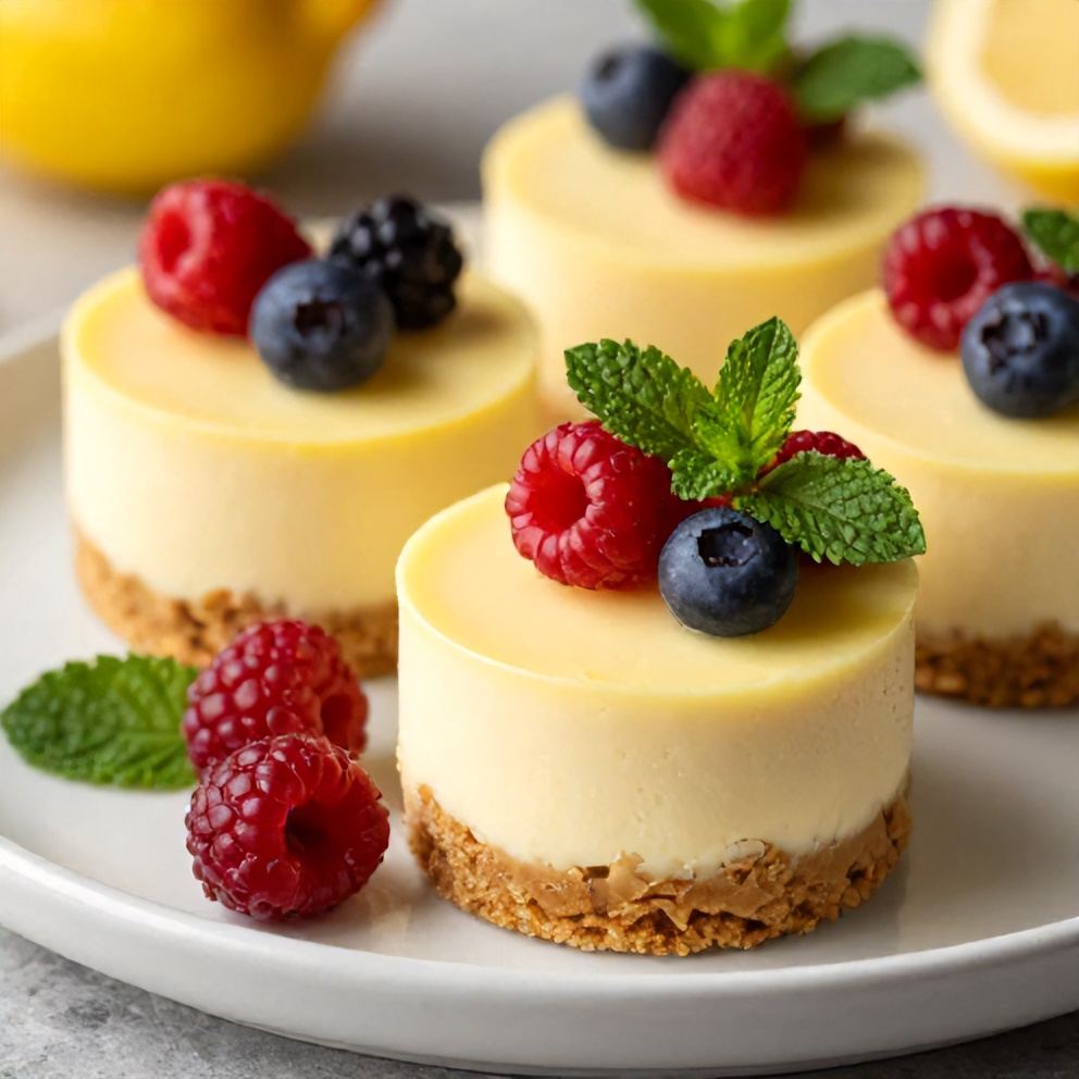 Keto No Bake Lemon Cheesecake Cups ready to serve