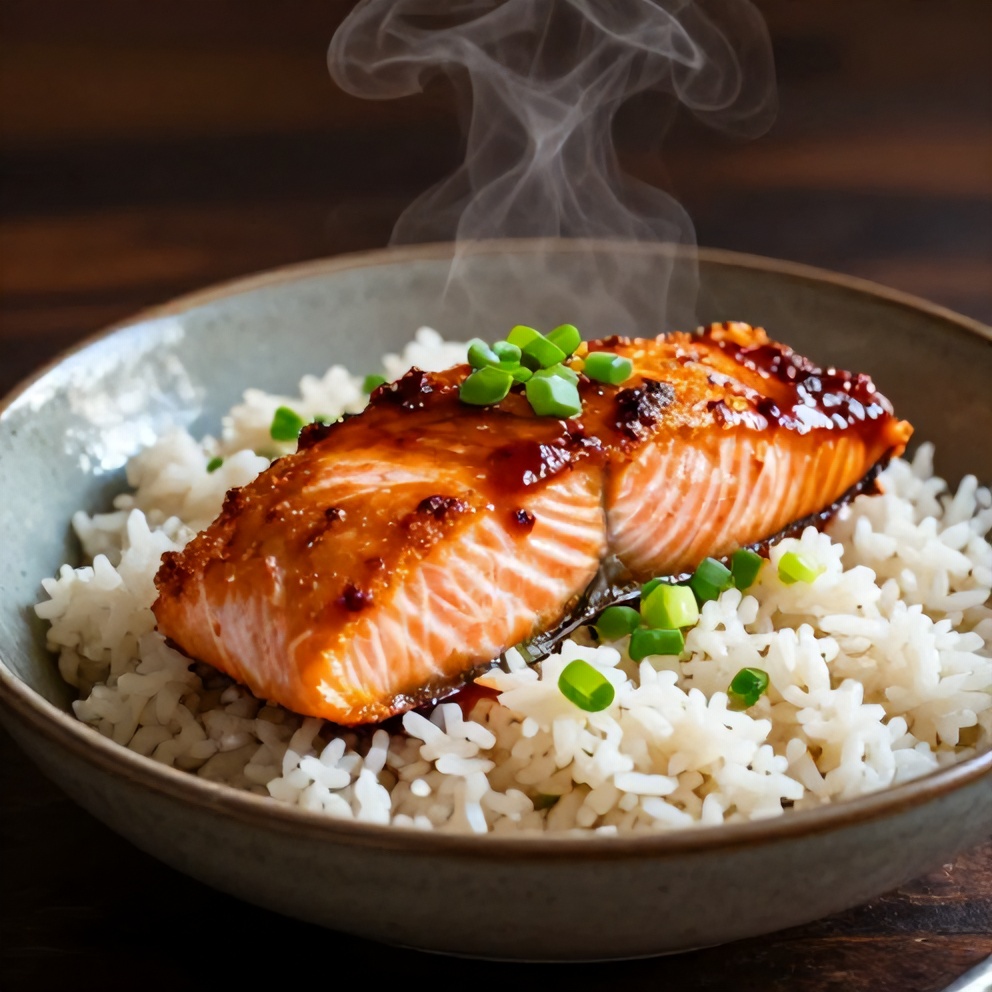 Korean Gochujang Butter Salmon Bowl