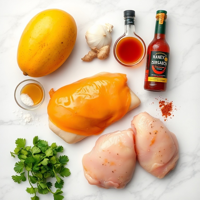 Ingredients for mango glazed chicken