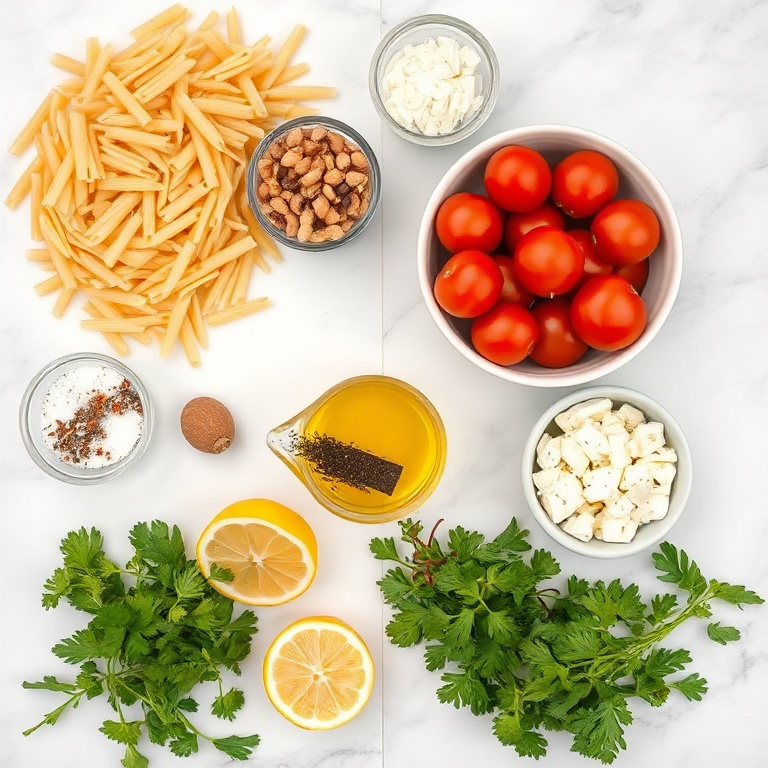 Mediterranean Orzo and Beans Ingredients
