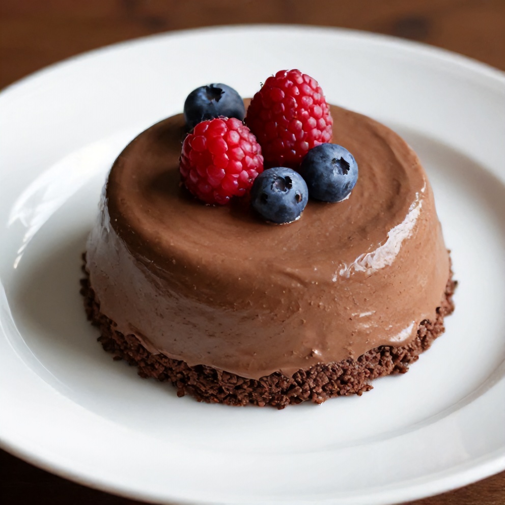 No-Bake Chocolate Mousse with Berries