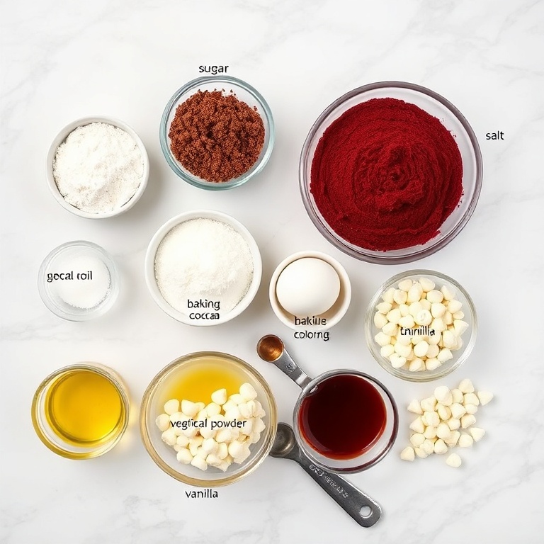 Red Velvet Brownie Ingredients