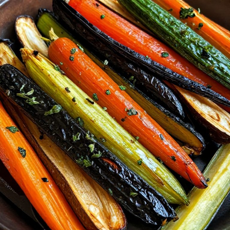 easy roasted rainbow vegetables
