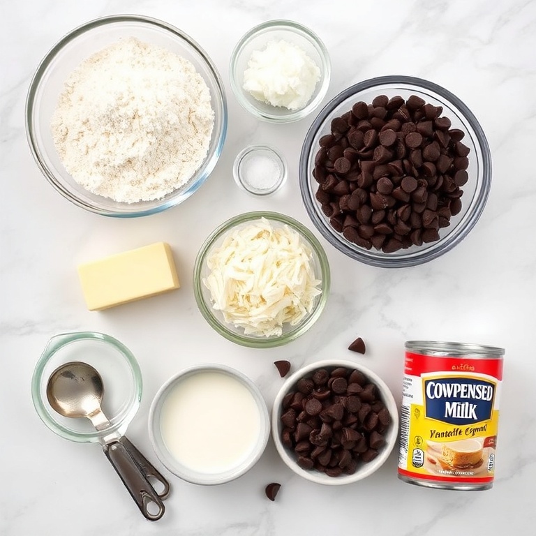 Raw Ingredients for Samoa Cookie Pie