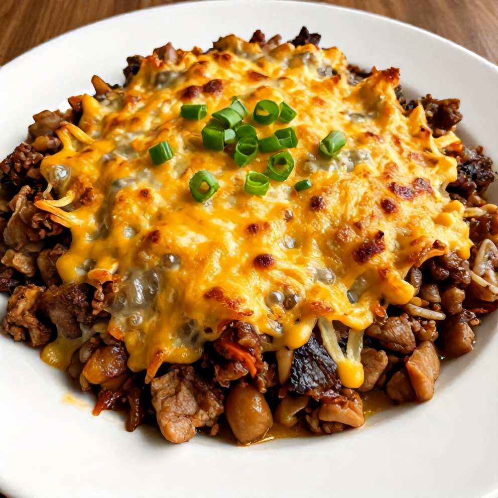 Easy Slow Cooker Cowboy Casserole with Green Onions
