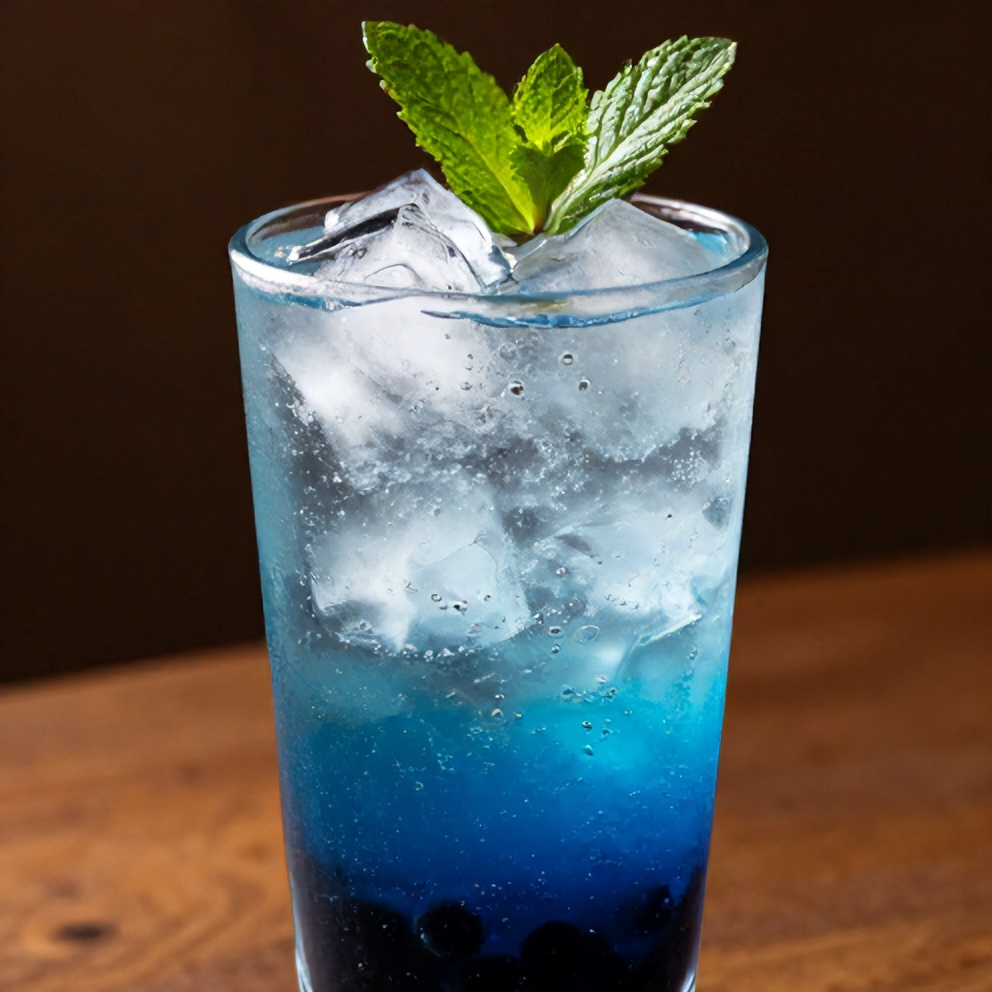 Italian Cream Soda with Sugar Free Blueberry Syrup