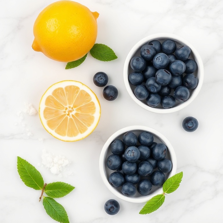 Ingredients for Sugar Free Blueberry Syrup