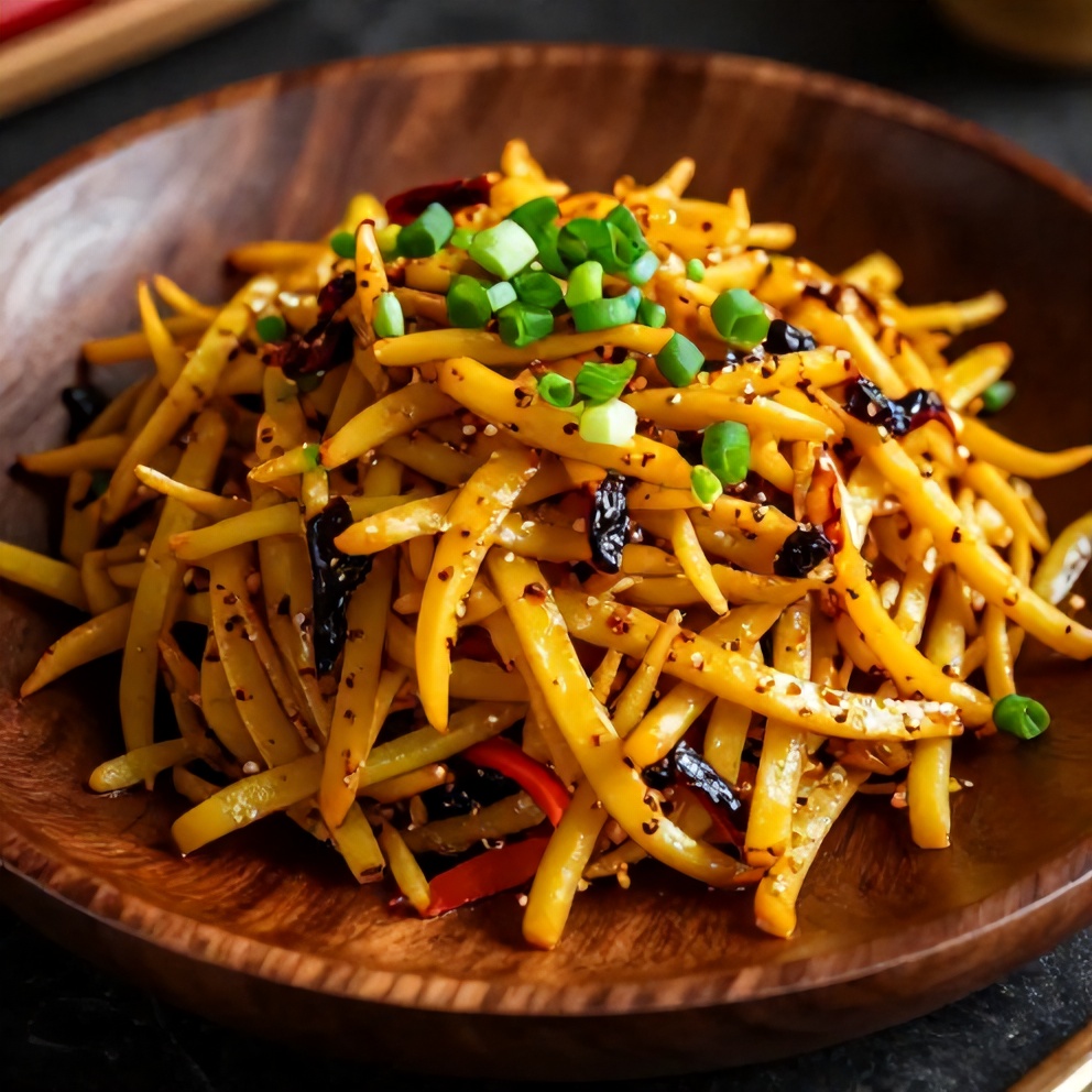 Sweet and Spicy Pickle Slaw ready to serve