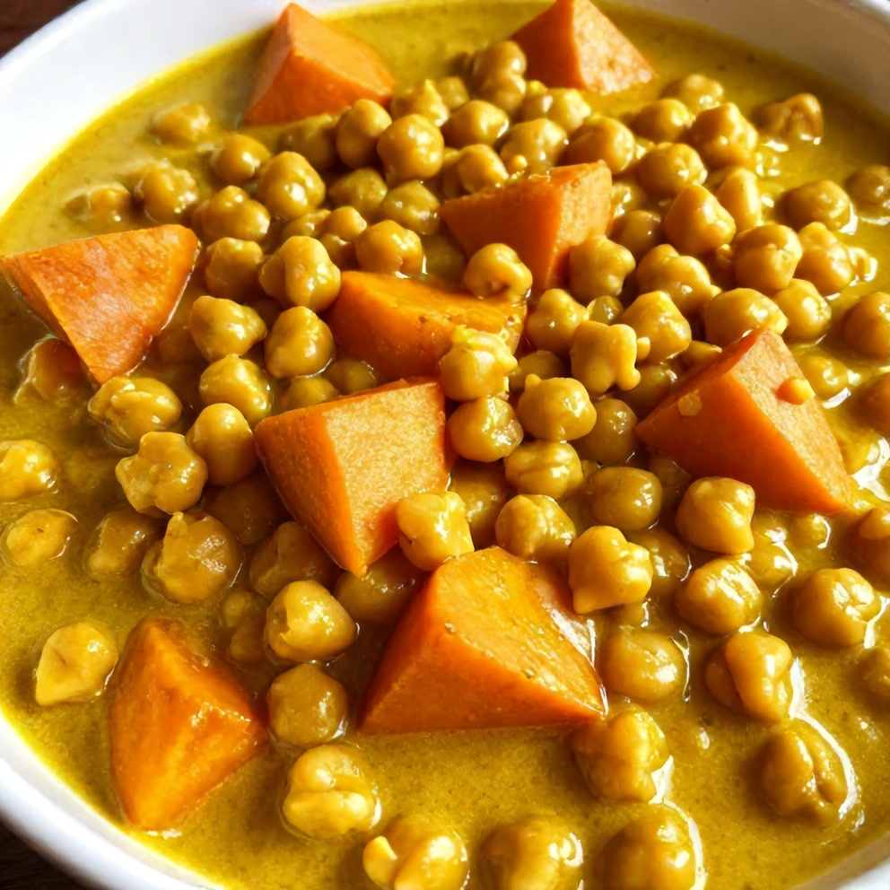 easy sweet potato chickpea curry