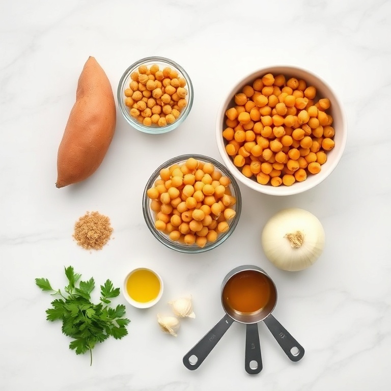 Sweet Potato Chickpea Curry Ingredients