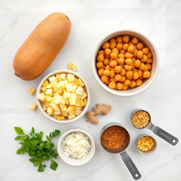 Sweet Potato Chickpea Curry Ingredients