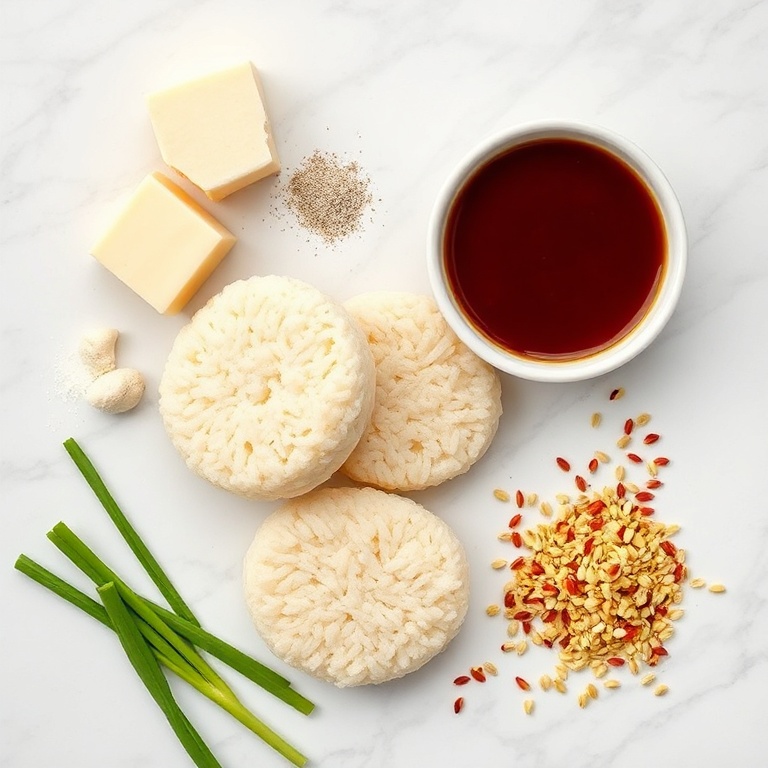 Ingredients for Sweet Soy Butter Korean Rice Cakes