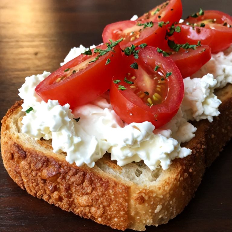 Easy Tomato Cottage Cheese Toast