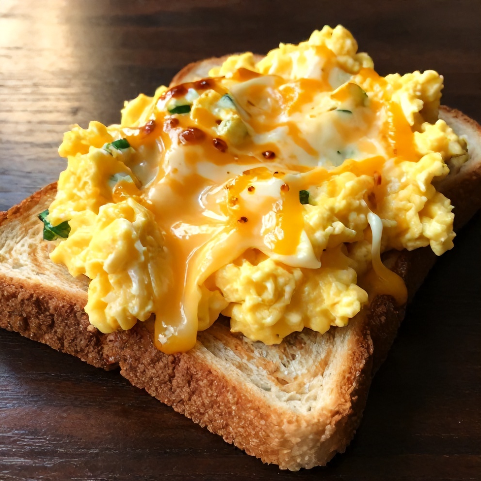 easy veggie scrambled eggs