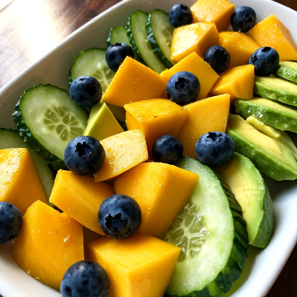 Fresh Mango Cucumber Salad