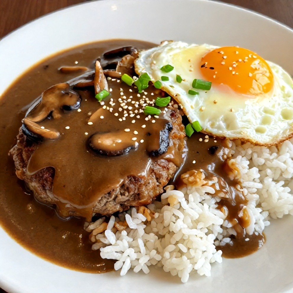 Plated Hawaiian Loco Moco