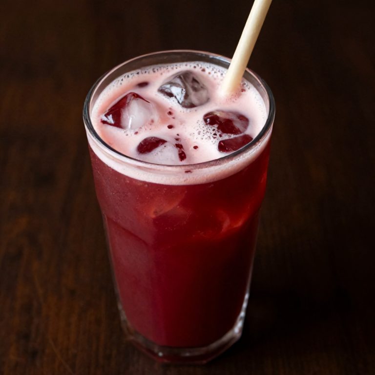 hibiscus cardamom iced latte