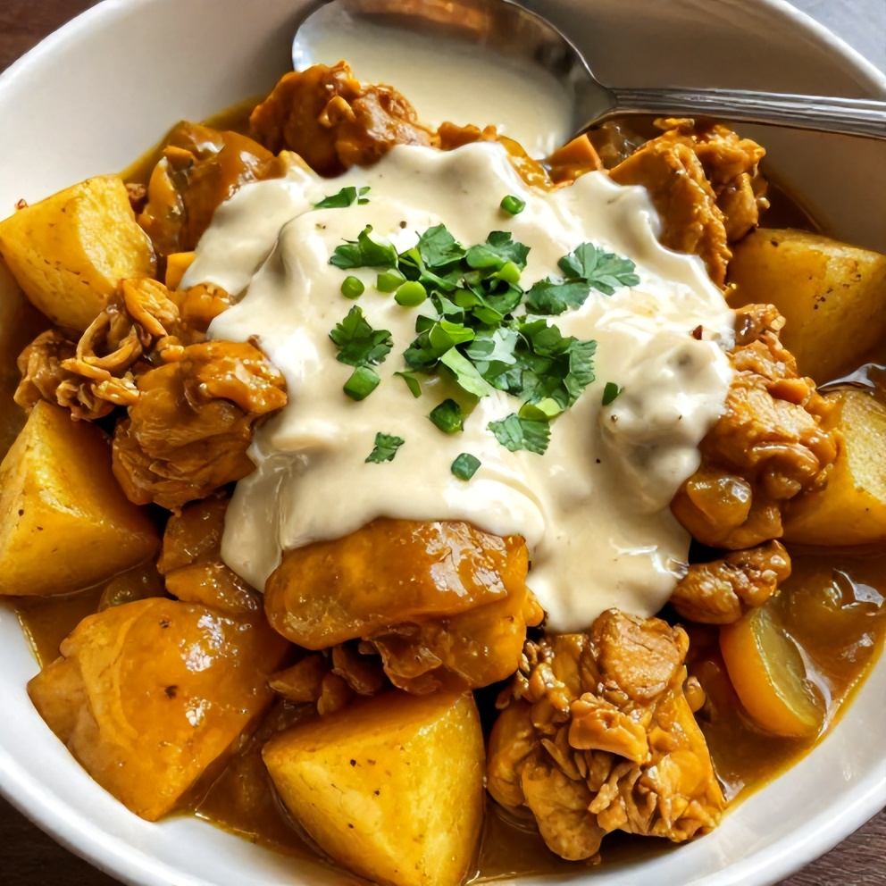 Jamaican Curry Chicken with Coconut Sauce
