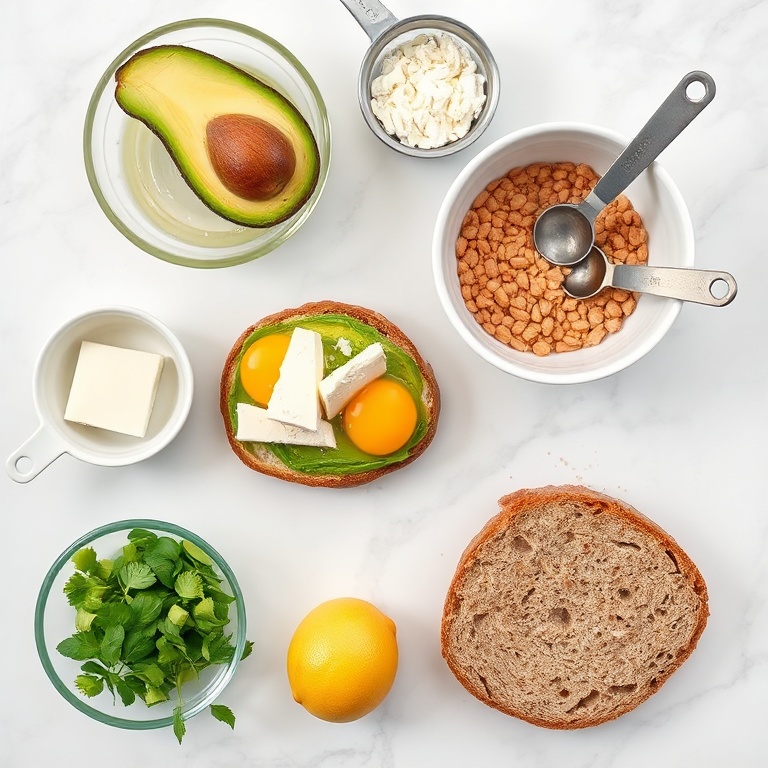 Mediterranean Avocado Toast Ingredients