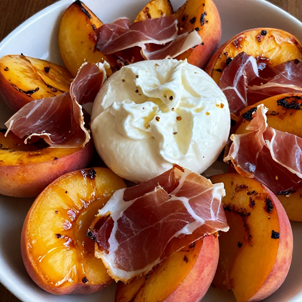 Mediterranean Grilled Peach Salad
