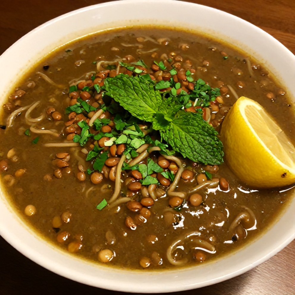 Persian Noodle Soup Ready to Serve